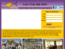 Tablet Screenshot of newbeginningsrestoration.com